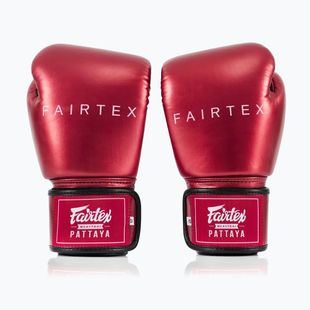 Boxkesztyű Fairtex Metallic Boxing red