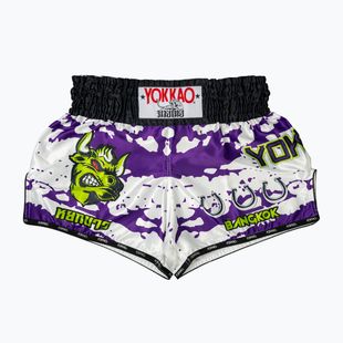 Férfi edzőshort YOKKAO Angry Bull Muay Thai white