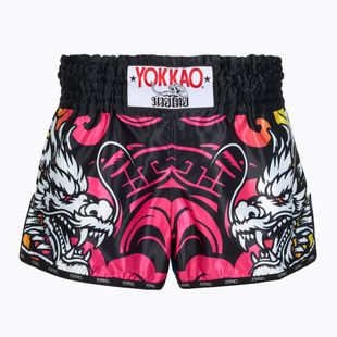 Férfi edzőshort YOKKAO Dragon Muay Thai pink/blue