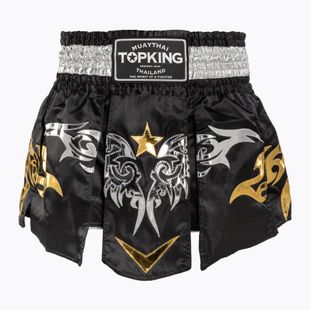 Top King Thai Boxing edzőnadrág fekete/fehér/arany