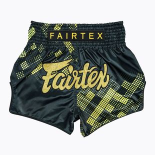 Fairtex Muay Thai edző rövidnadrág S1931 Heart of Gold fekete/arany