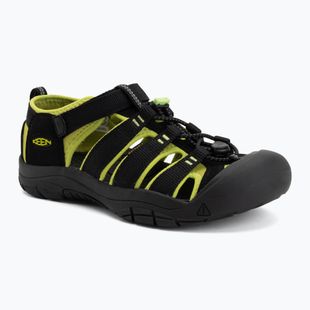 Gyerek szandálok KEEN Newport H2 black/lime green