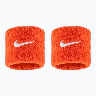 Frottír csuklópántok Nike Swoosh Classic Wristbands 2 db team orange/white