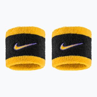 Frottír csuklópántok Nike Swoosh Classic Wristbands 2 db. black/court purple/university gold