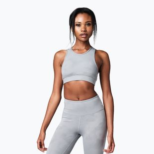 Női edzőmelltartó STRONG ID Drop And Give Me Camo szürke Z1T02603