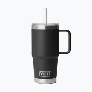 Termoszbögre YETI Rambler Straw 739 ml black