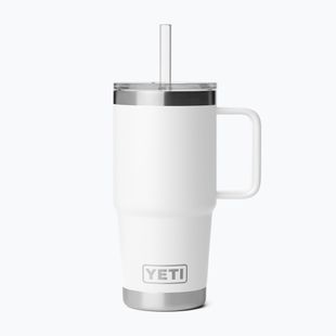 Termoszbögre YETI Rambler Straw 739 ml white