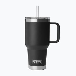 Termoszbögre YETI Rambler Straw 1000 ml black