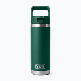 Termosz palack YETI Rambler C Straw 532 ml black forest green