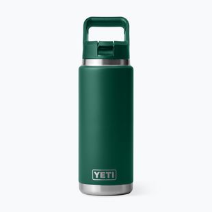 Termosz palack YETI Rambler Straw 769 ml black forest green