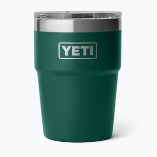 Termosz YETI Rambler Stackable 473 ml black forest green