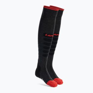 LENZ fűtött sízokni Heat Sock 5.1 Toe Cap Regular Fit szürke-piros 1070