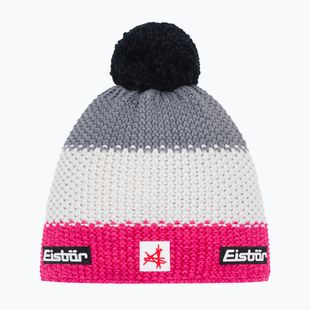 Gyerek téli sapka Eisbar Stan Pompon SA pink melange/white/grey melange
