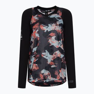 Női kerékpáros mez ION Scrub Ls fekete 47223-5024