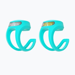 Kerékpárlámpa készlet Knog Frog V3 Twinpack morski