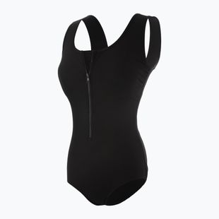 Női egyrészes fürdőruha Funkita Zip Front One Piece még mindig fekete
