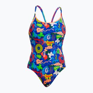 Női egyrészes fürdőruha Funkita Diamond Back One Piece kék baba