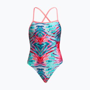 Funkita női egyrészes fürdőruha Strapped In One Piece hullámos tükörkép