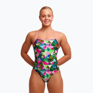 Női egyrészes fürdőruha  Funkita Single Strap One piece sub lime
