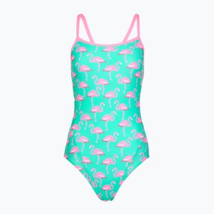 Női egyrészes fürdőruha Funkita Single Strap One piece go flamingo!