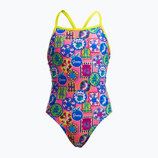 Gyerek egyrészes fürdőruha Funkita Tie Me Tight One Piece zesty besty