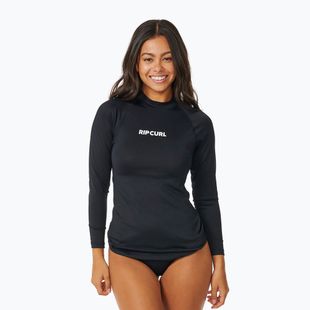 Női Rip Curl Classic Surf UPF úszás hosszú ujjú Rashguard fekete