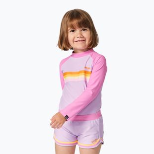 Rip Curl gyermek úszó hosszú ujjú Rainbow Tide Rash Vest élénk rózsaszínű