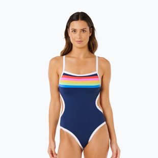 Női egyrészes fürdőruha Rip Curl Surf Stripe Cheeky dark navy