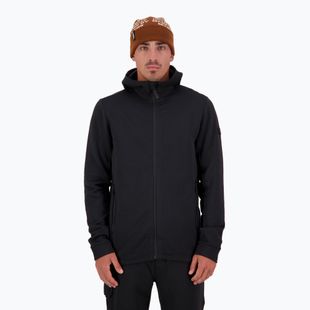 Férfi pulóver Mons Royale Arcadia Merino Fleece Hoody black