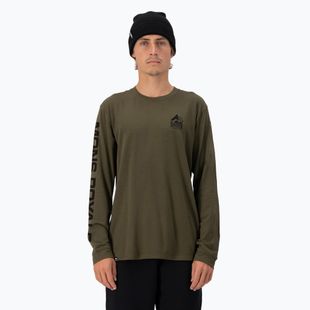 Férfi hőaktív pulóver Mons Royale Icon dark olive