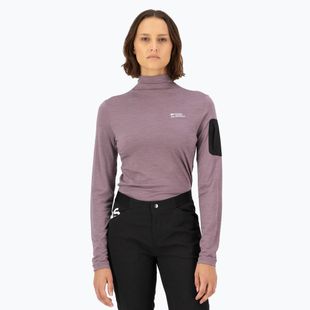 Női hőaktív pulóver Mons Royale Diversion Mock Neck mauve