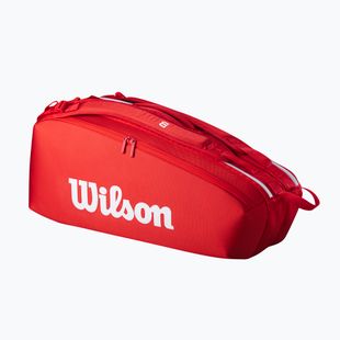 Wilson Super Tour Red 6PK piros tenisz táska
