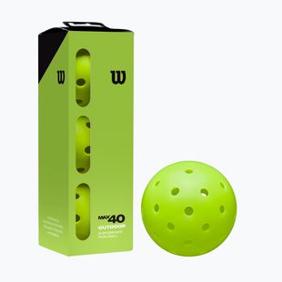 Pickleball-labdák Wilson Max 40 Outdoor Pickleball 3B 3 db green