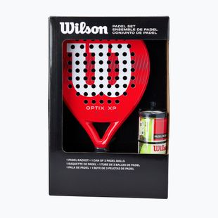 Padelütő + 3 labda Wilson Optix XP Padel Kit Box red