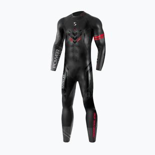 Férfi triatlon neoprén ruha Synergy Adrenaline Full Sleeve 5 mm black/red