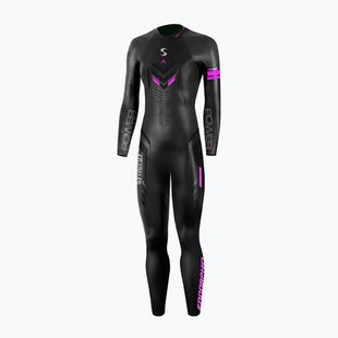 Női triatlon neoprén ruha Synergy Endorphin Full Sleeve 5/3 mm black/pink