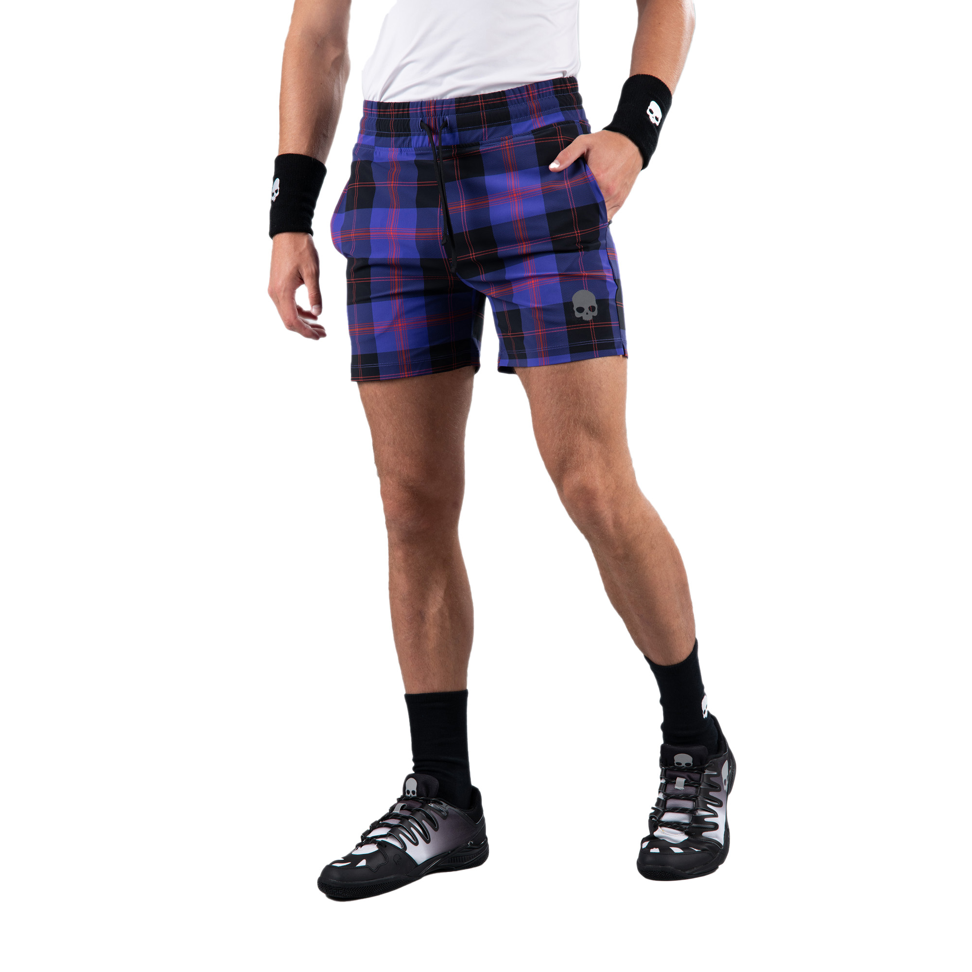 43%-kal olcsóbban.  Férfi tenisz rövidnadrág HYDROGEN Tartan lila és fekete T00519E77. Méret: S