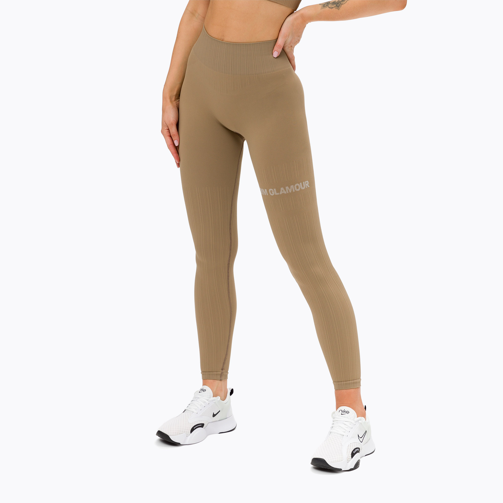 15%-kal olcsóbban.  Női leggings Gym Glamour push up nude bézs 312. Méret: M