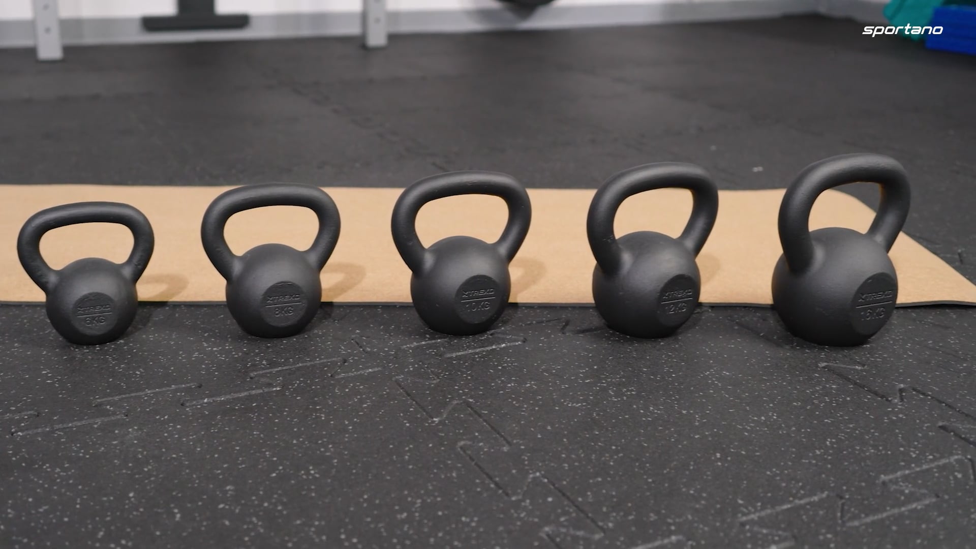 TREXO 10kg fekete öntöttvas kettlebell