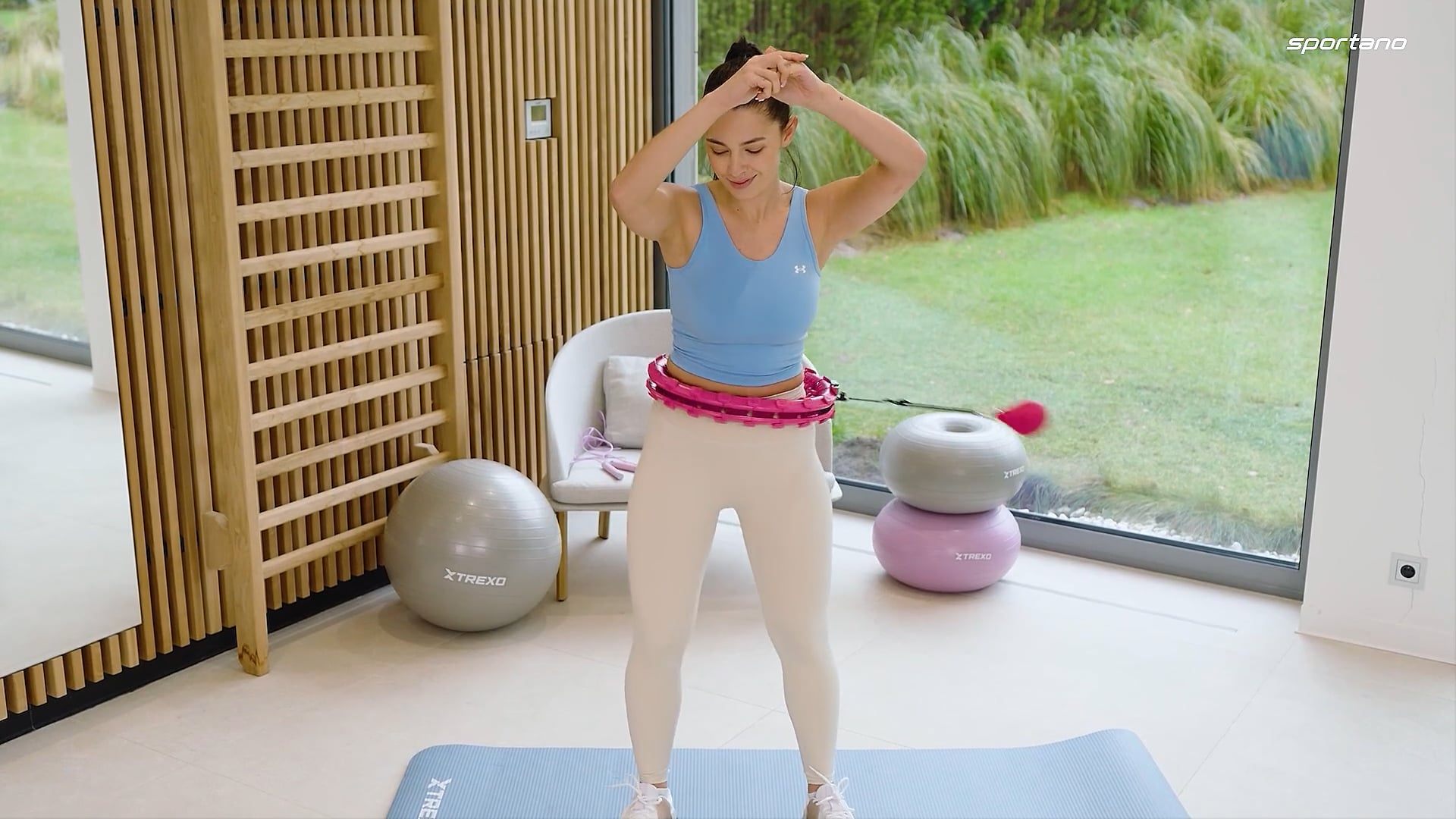 Súlyozott hullahopp karika XTREXO TXO-B4Z036-VT lila