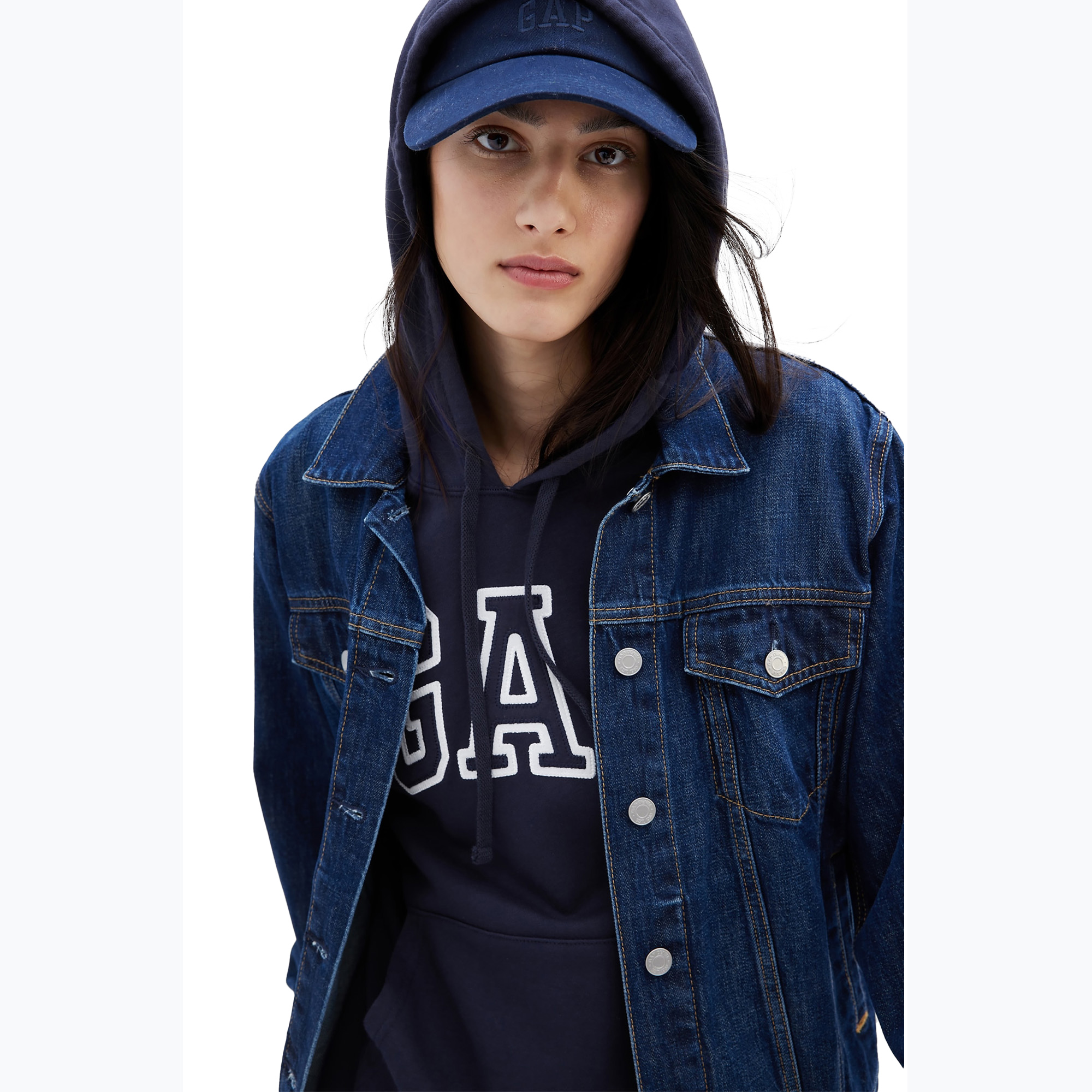 29%-kal olcsóbban.  Női melegítőfelső GAP V-Gap Heritage PO HD navy uniform. Méret: XS