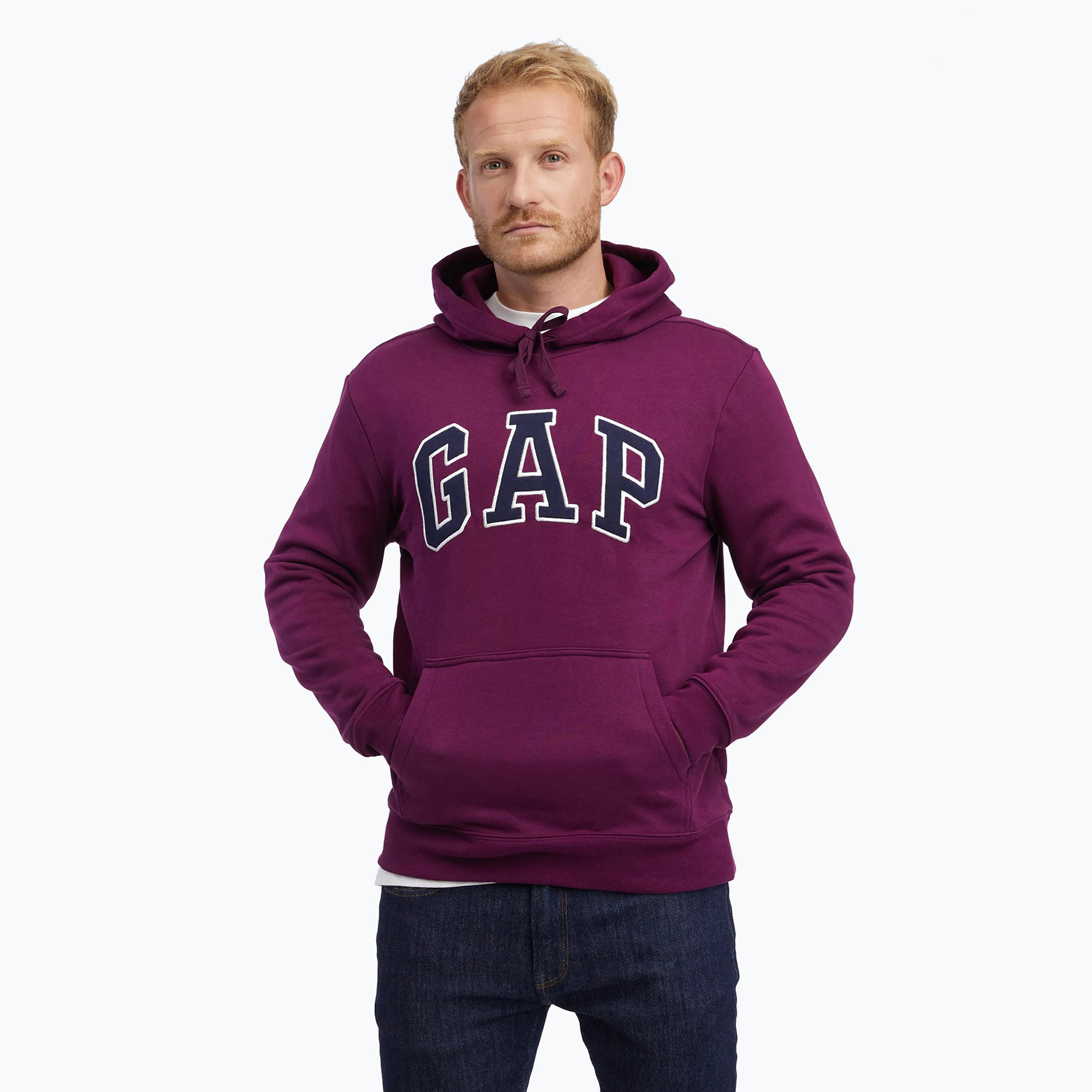 30%-kal olcsóbban.  Férfi pulóver  GAP V-Heritage Logo PO SNL beach plum