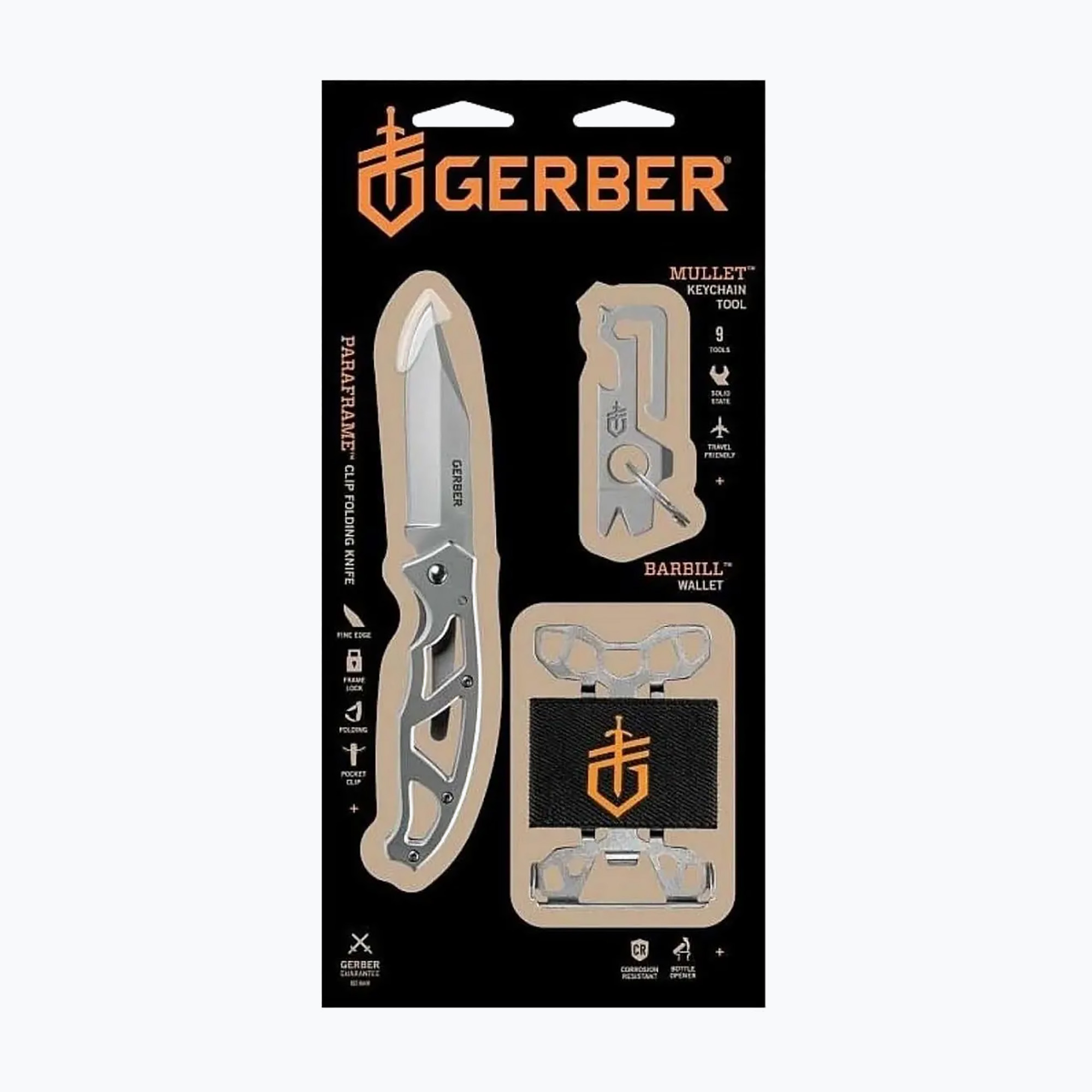 46%-kal olcsóbban.  Gerber Paraframe I + Mullet + Barbill ezüst összecsukható kés. Méret: OS