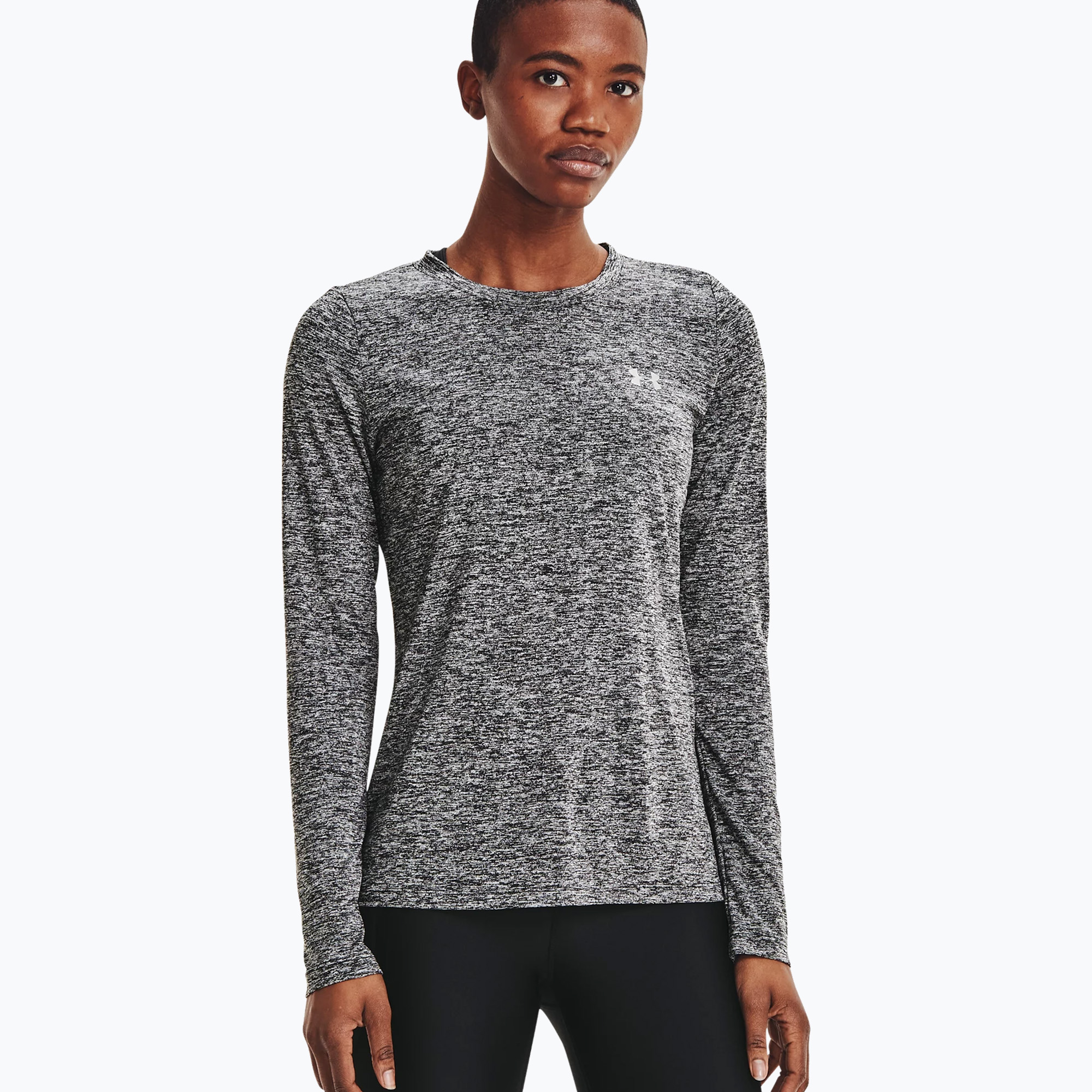 25%-kal olcsóbban.  Női Under Armour Tech Crew Twist hosszú ujjú edzőruha fekete/metál ezüst. Méret: XS