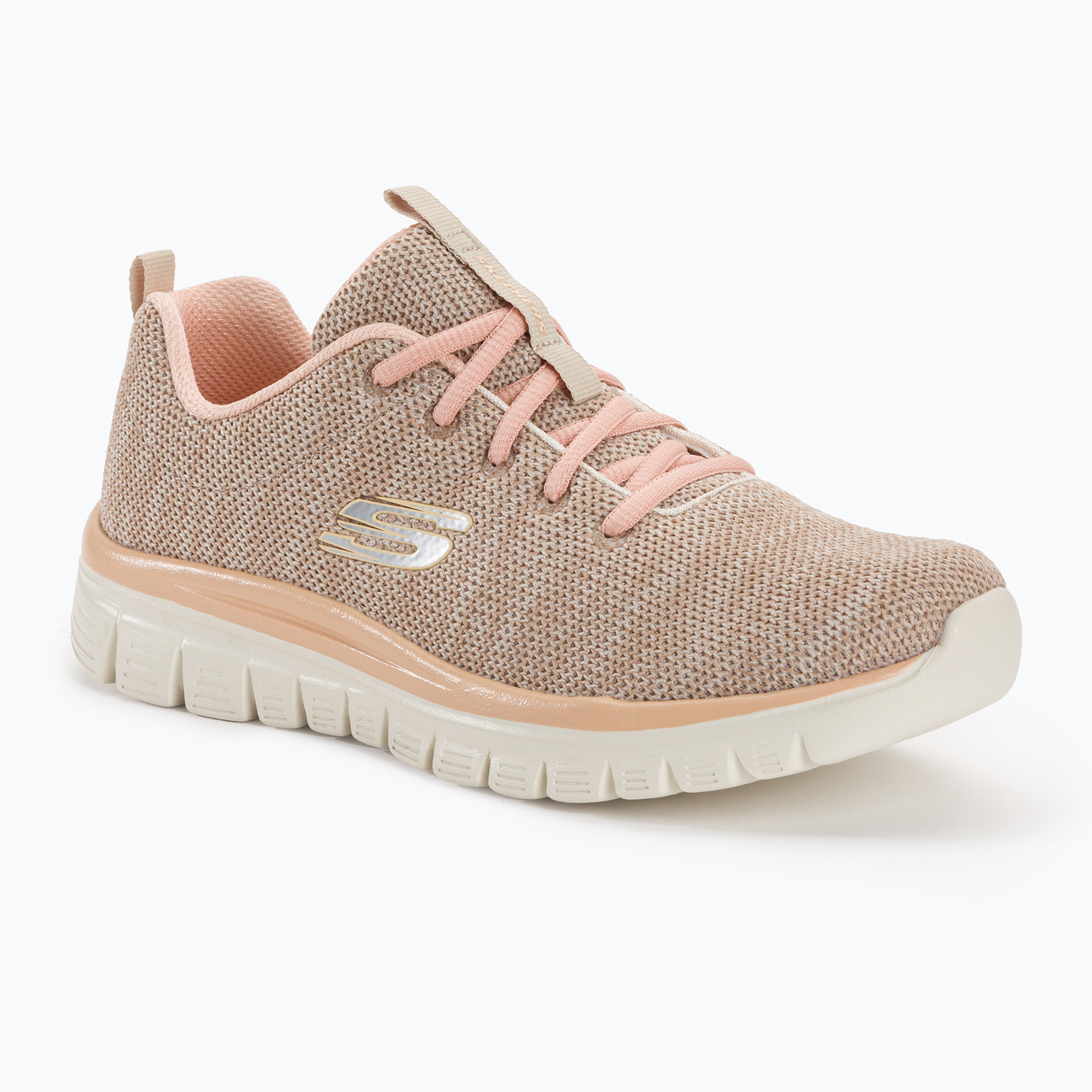 35%-kal olcsóbban.  Női edzőcipő SKECHERS Graceful Twisted Fortune természetes/korall színű