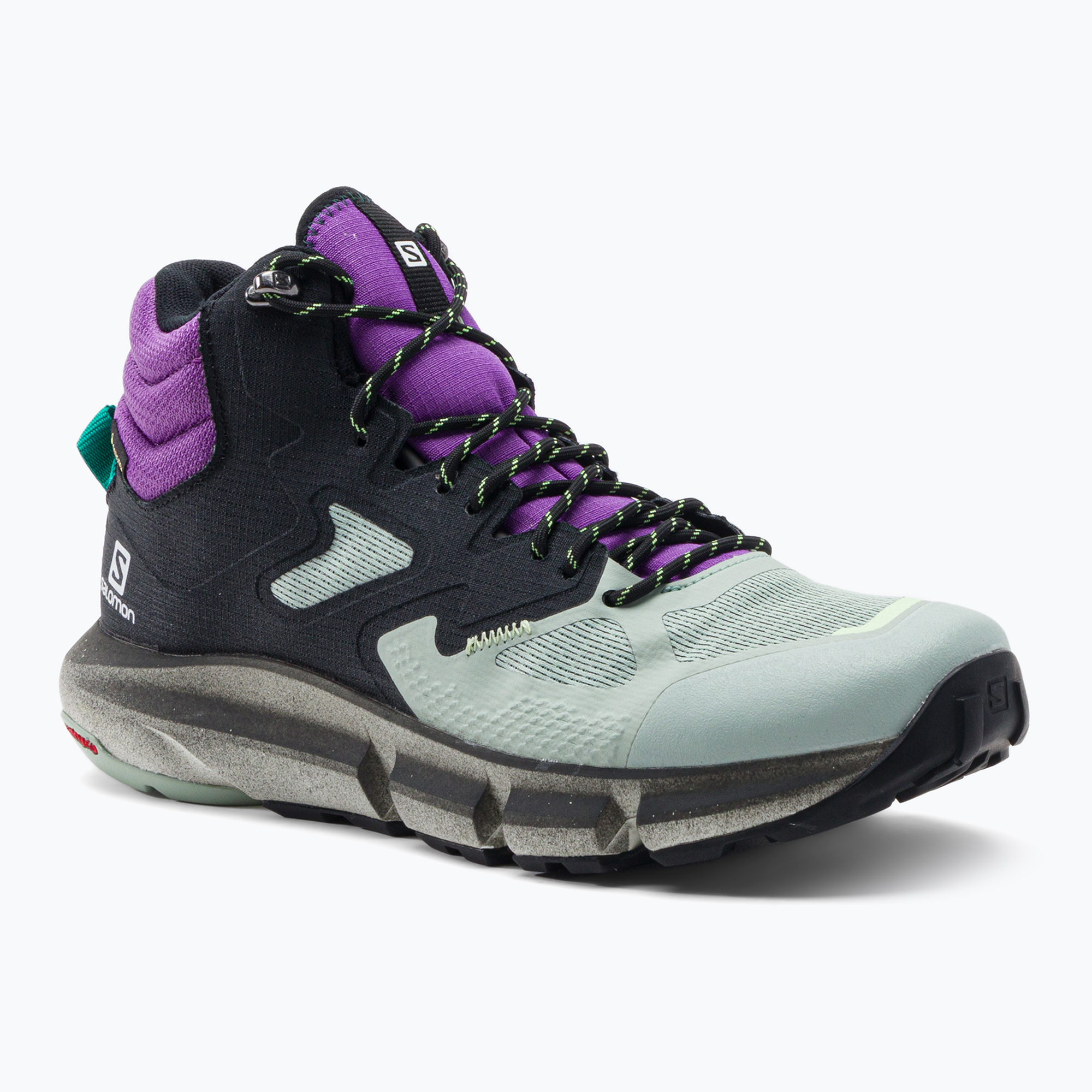 30%-kal olcsóbban.  Férfi túrabakancsok Salomon Predict Hike Mid GTX szürke L41461000. Méret: 46 2/3 (11.5 UK)