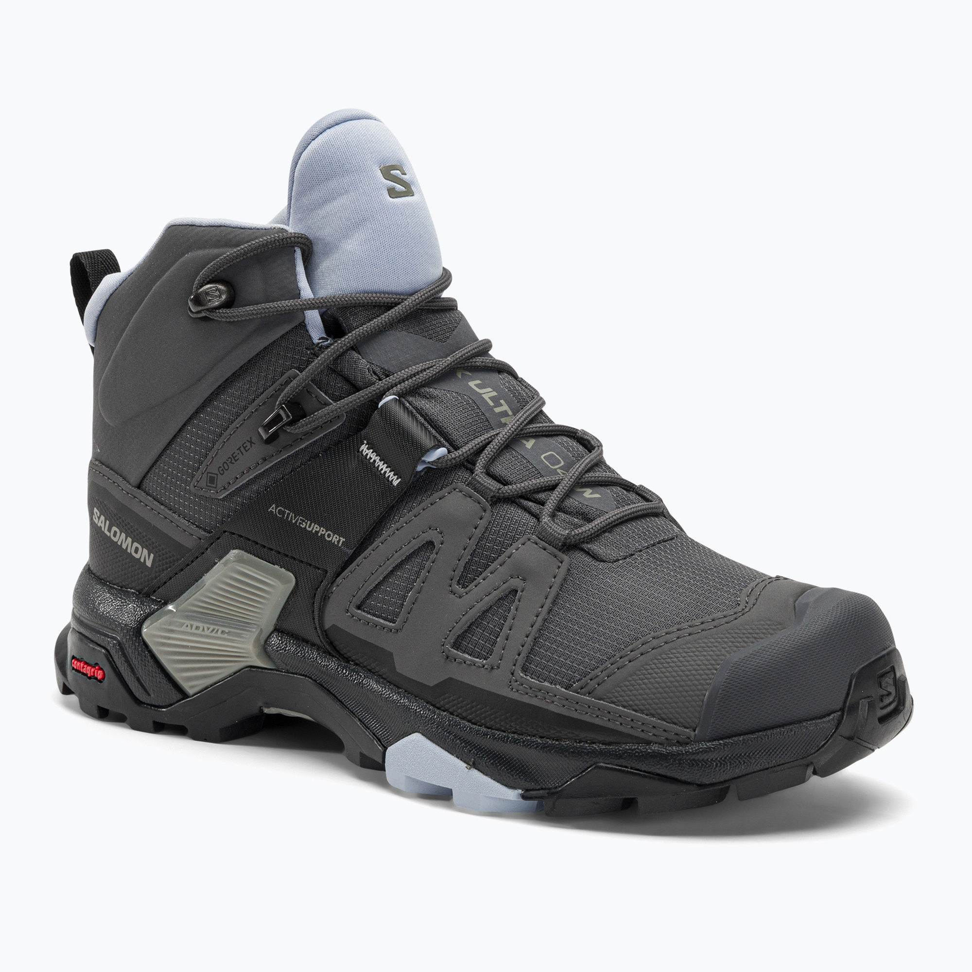 32%-kal olcsóbban.  Női túrabakancs Salomon X Ultra 4 Mid GTX mágnes/fekete/zén. Méret: 38 2/3 (5.5 UK)