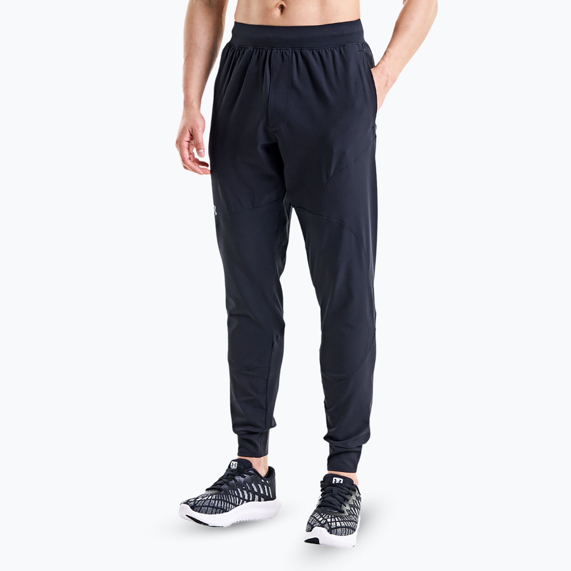 15%-kal olcsóbban.  férfi edzőnadrág Under Armour Stretch Woven Utility Jogger  black/pitch gry. Méret: S