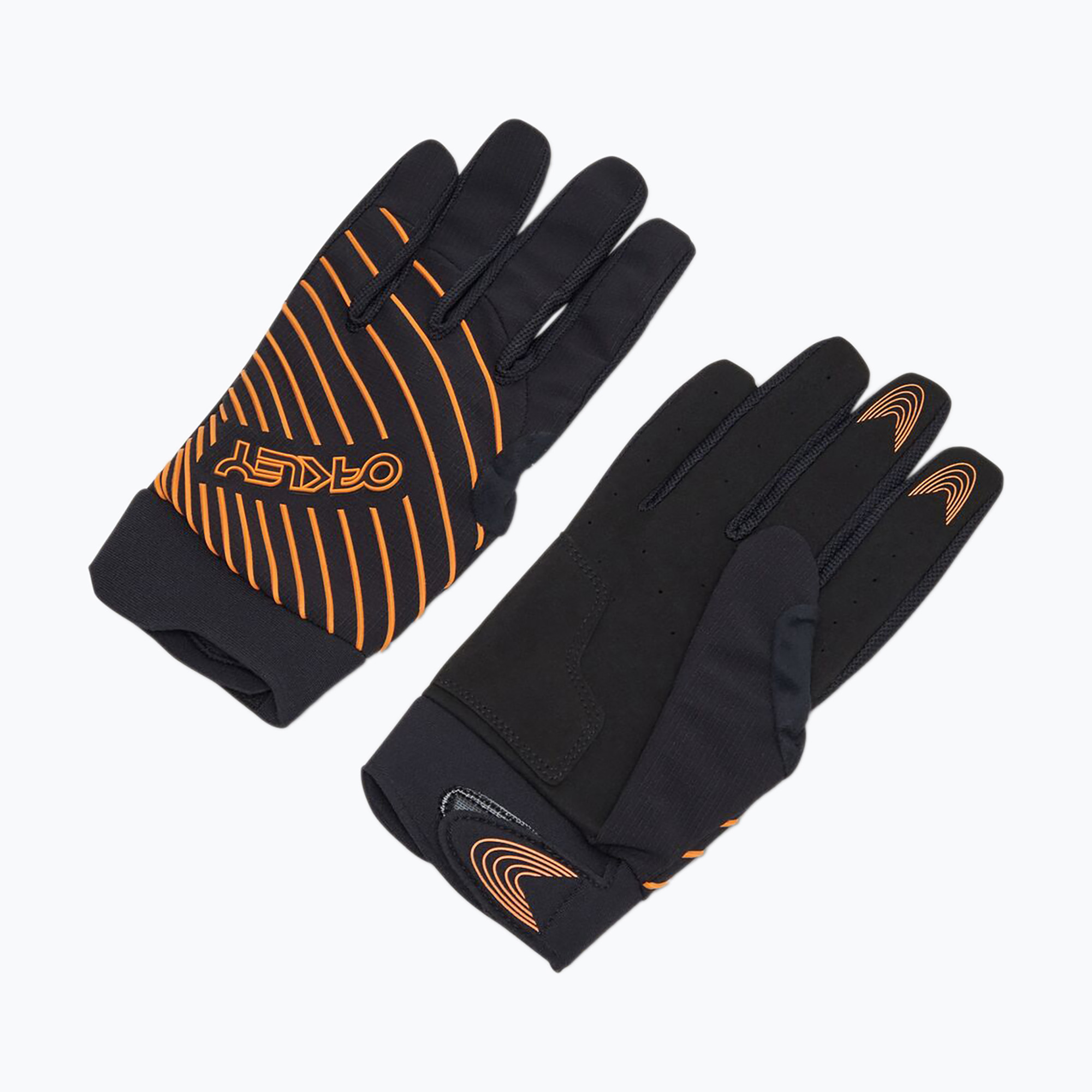 16%-kal olcsóbban.  Oakley Drop In Mtb Glove 2.0 férfi kerékpáros kesztyű fekete és narancssárga FOS901323. Méret: M