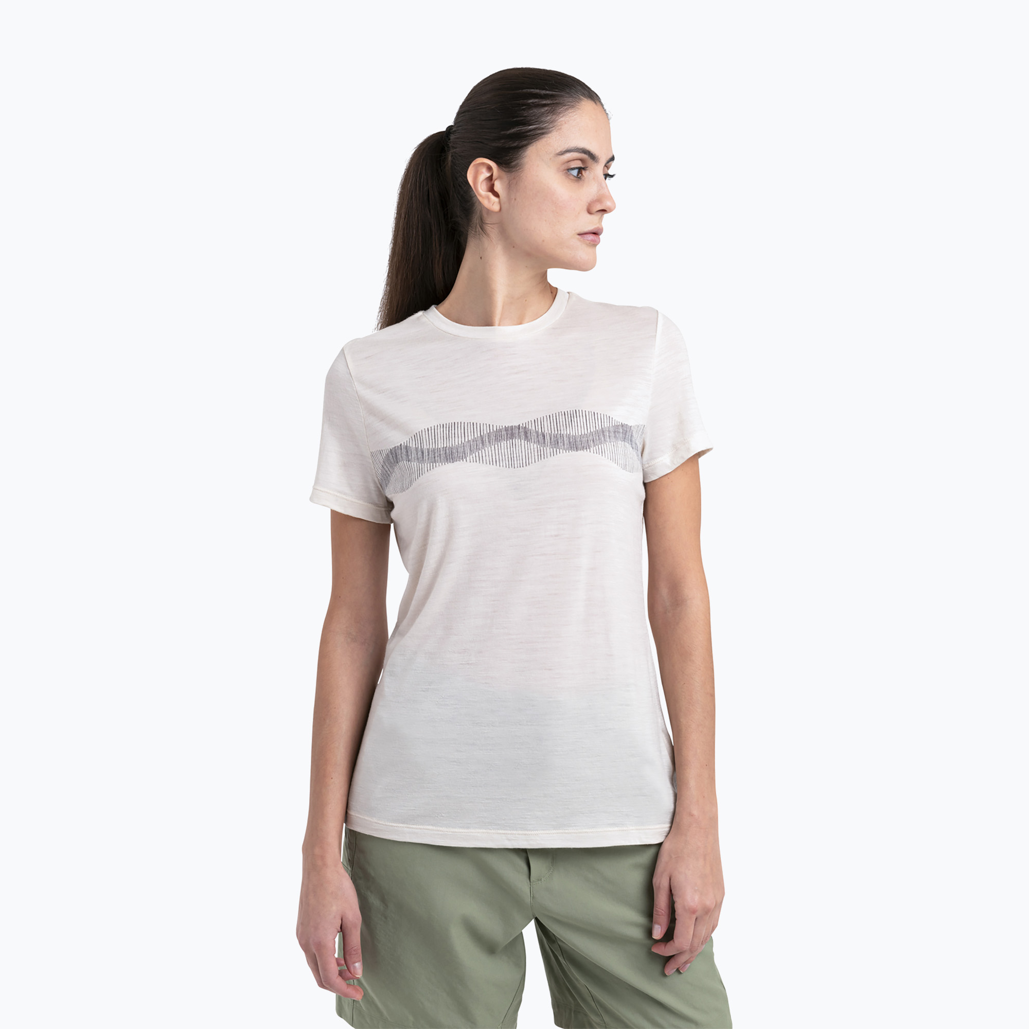 15%-kal olcsóbban.  női trekking póló icebreaker Merino 150 Tech Lite III chalk. Méret: S